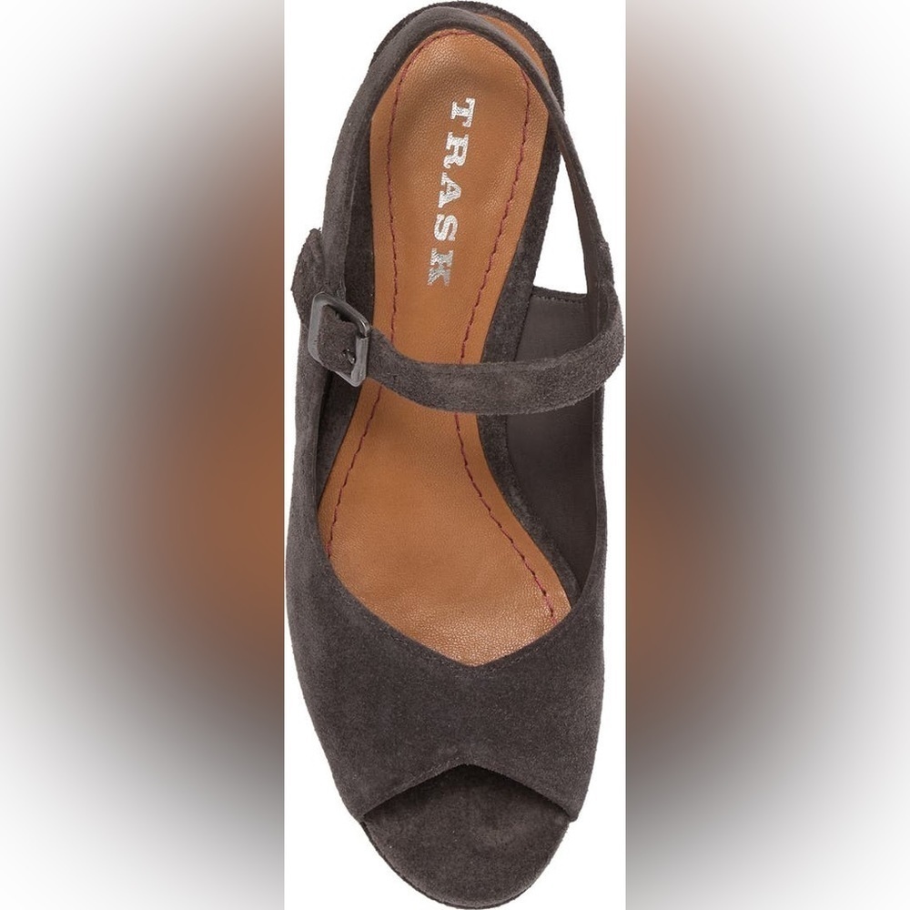 TRASK Tessa Platform Wedge Sandal, Grey, Size 9.5, NIB - Picture 7 of 15